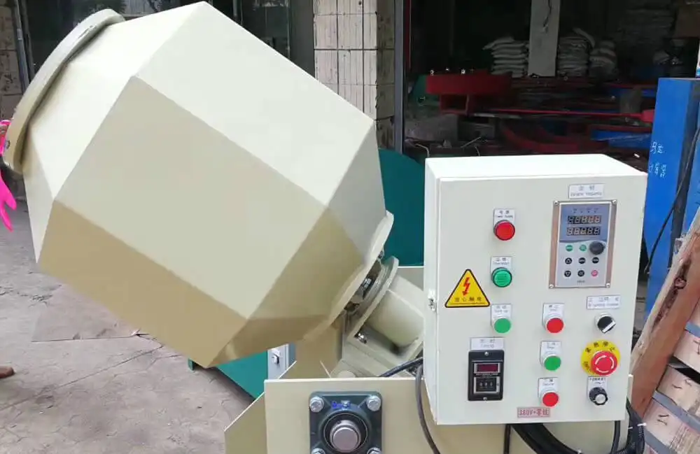 Rotary-Tilt-Barrel-tumbling-Machine