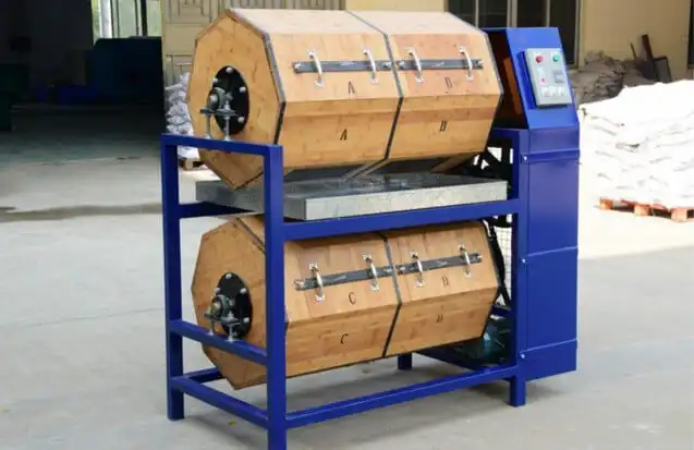 dry-tumbling-wood-barrel-rotary-polisher
