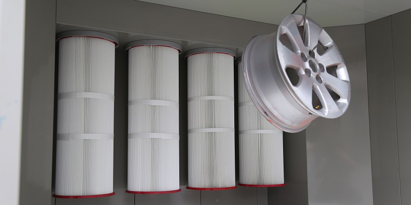 powder coating booth for wheel