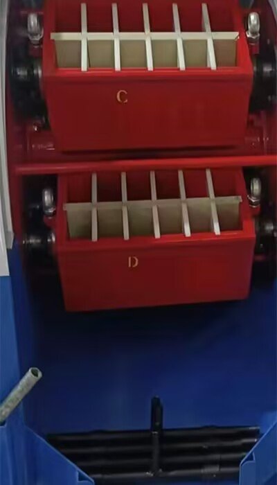 Centrifugal barrel machine with removable dividers