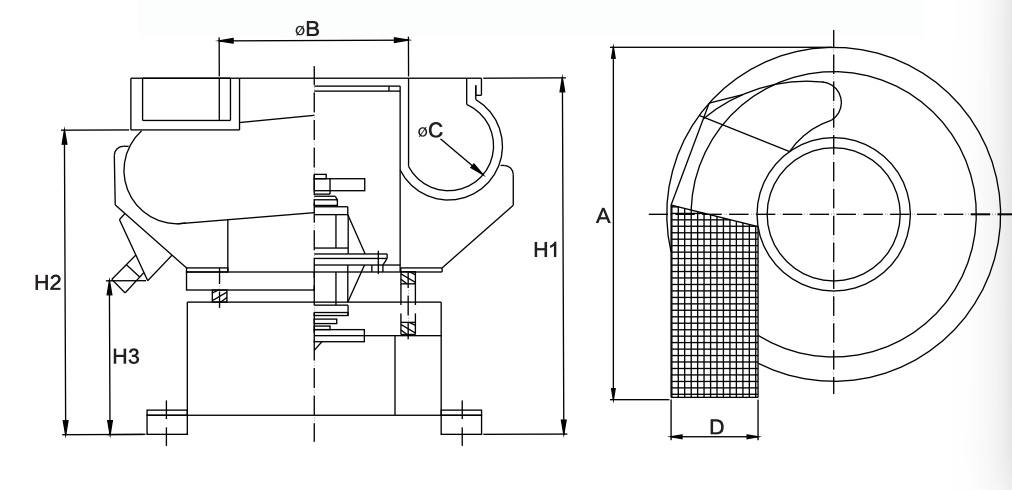 Plan de la machine de polissage vibratoire VBS(A)