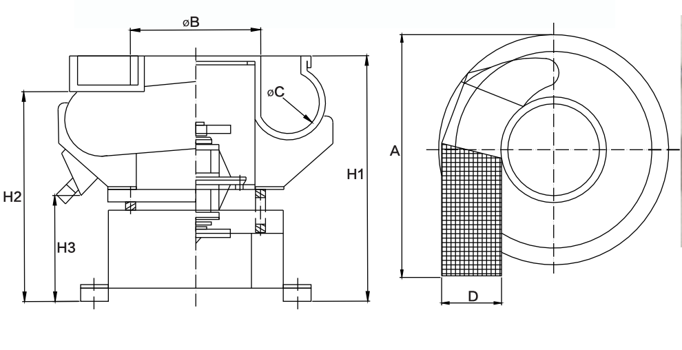 Plano del tambor vibratorio industrial VBS(A)