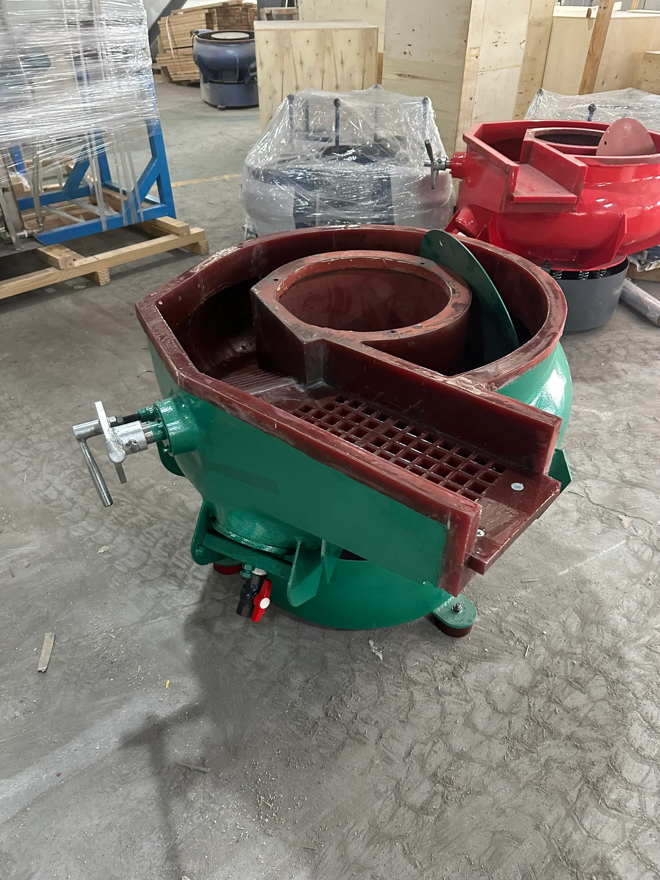 Control panel of industrial vibratory tumbler for adjustable vibration speed and timer